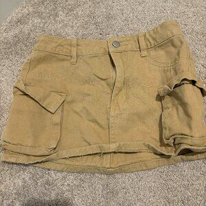 XS khaki mini skirt